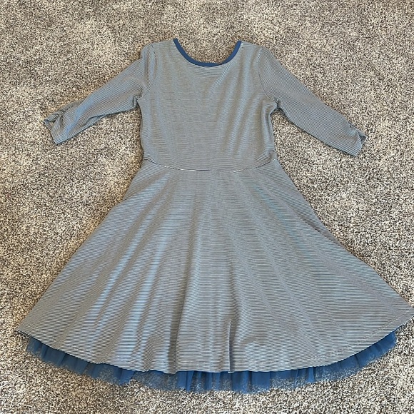 Matilda Jane size small blue and white striped dress - Picture 3 of 3